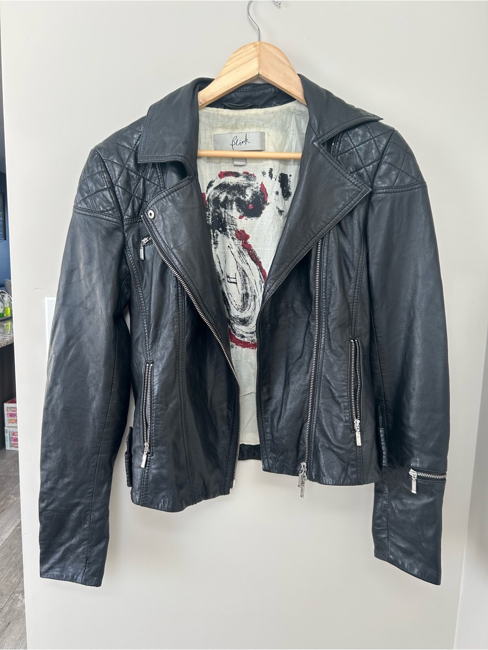 Danier Blink Black Leather Moto Jacket